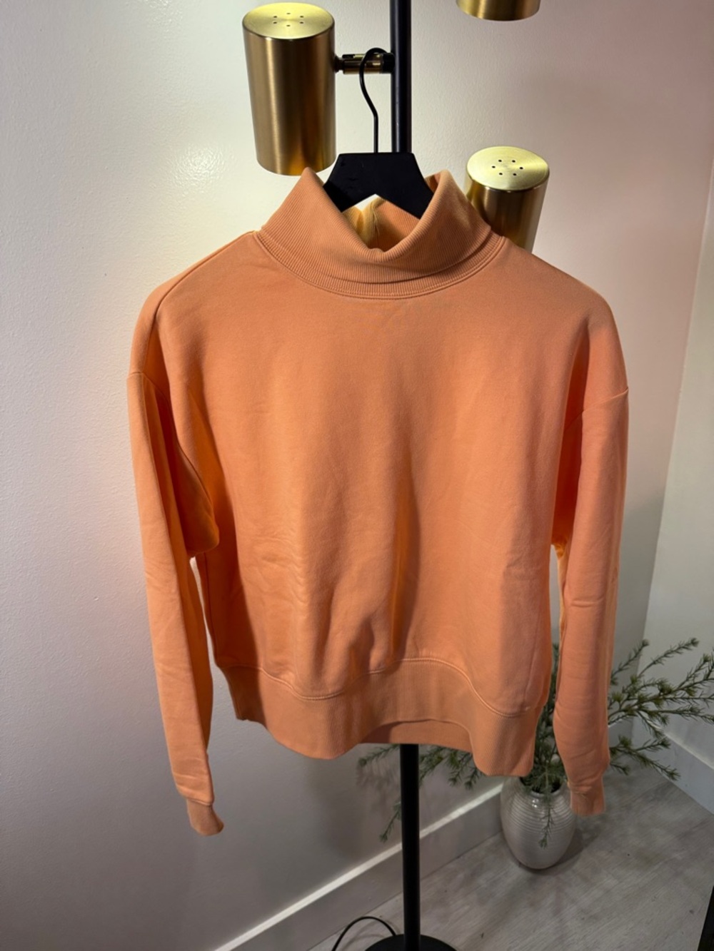 Calia tangerine cowl neck pullover pastel SM oversized athleisure loose fit